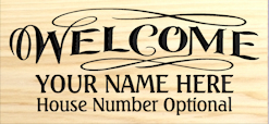 Family welcome sign
